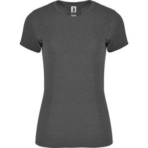 Roly Womens/Ladies Fox Heather Short-Sleeved T-Shirt / Black